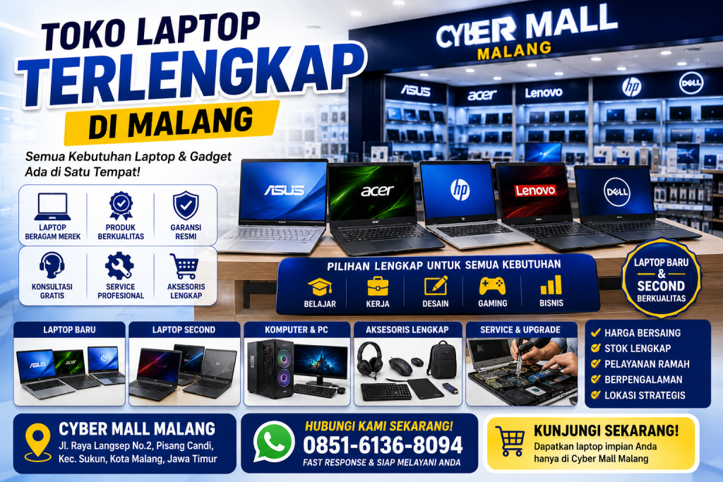 Toko Laptop Terlengkap di Malang