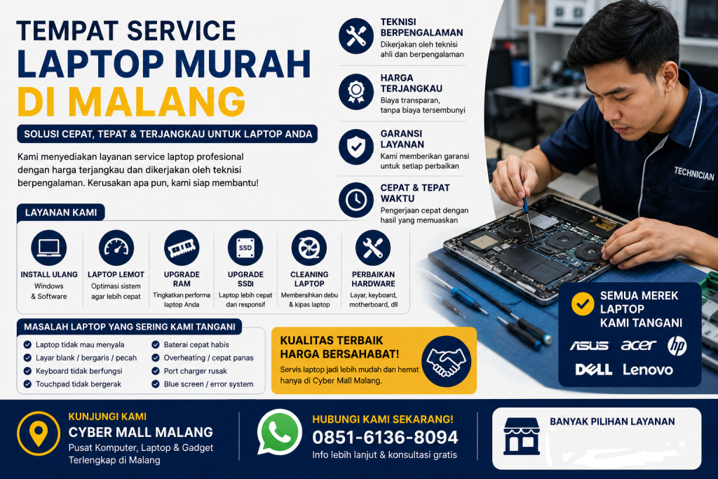 Tempat Service Laptop Murah Di Malang
