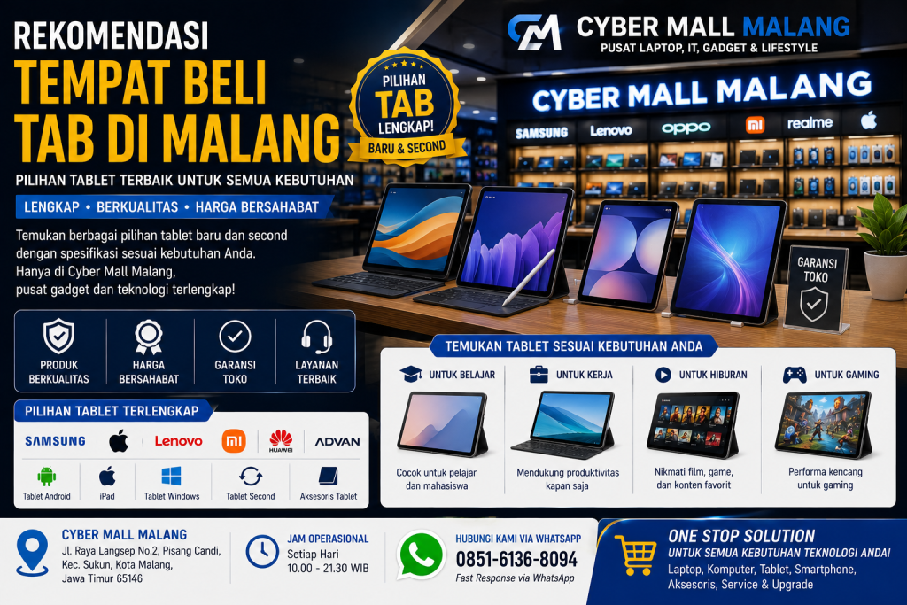 Rekomendasi Tempat Beli Tab Di Malang