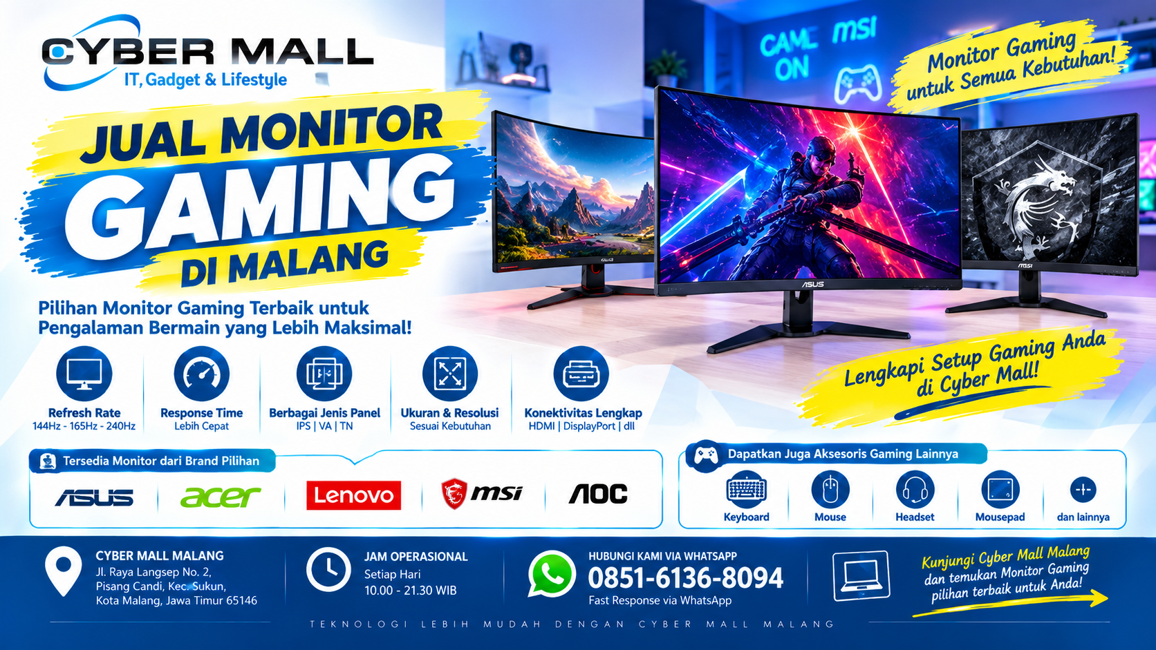 Jual Monitor Gaming Di Malang